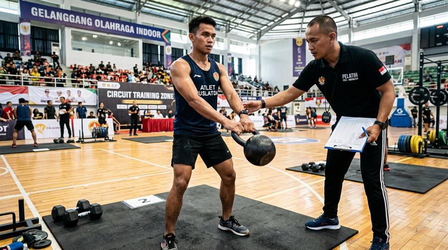Latihan circuit training kettlebell dan dumbbell meningkatkan daya tahan kardiovaskular atlet