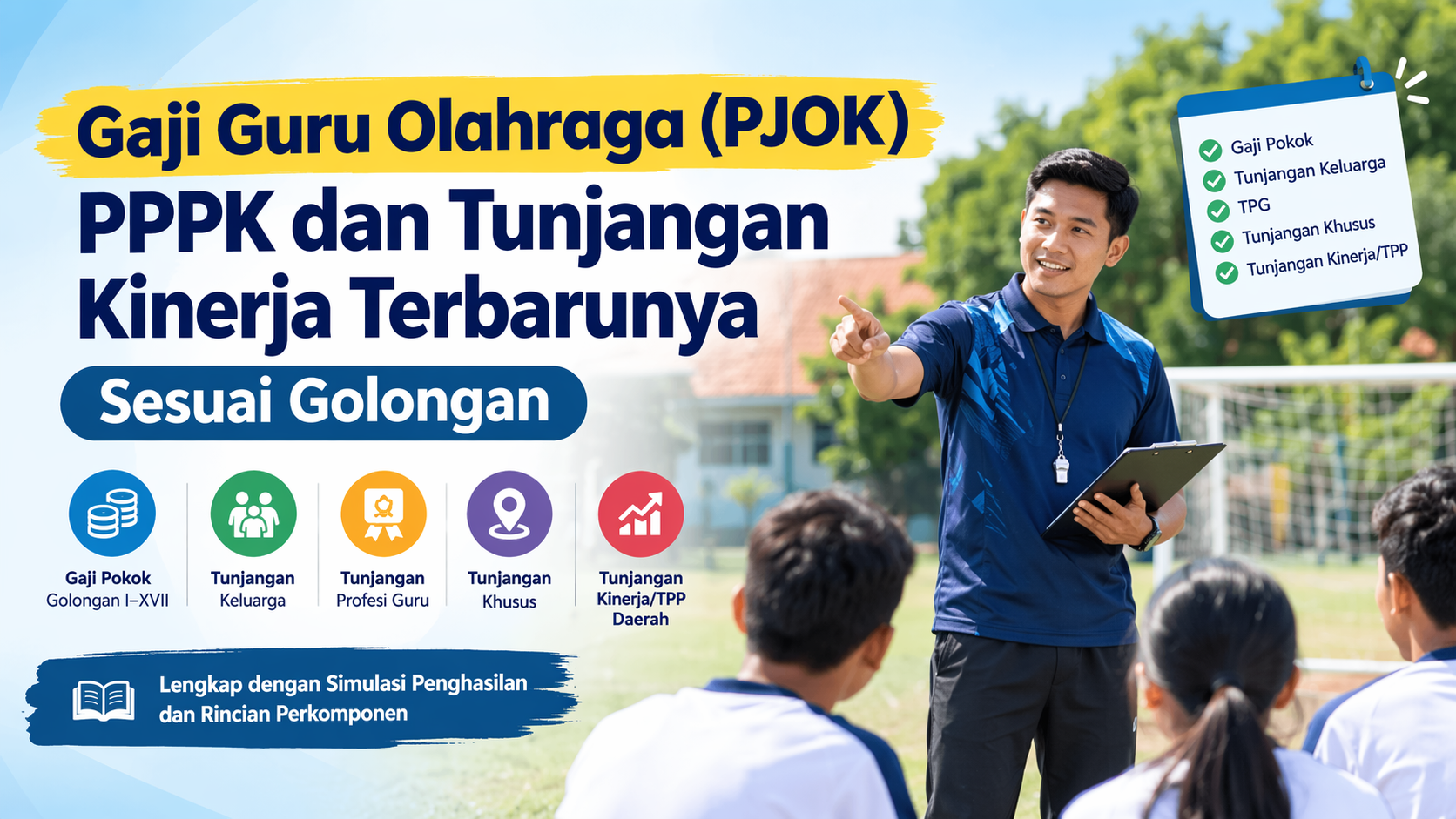 Gaji Guru Olahraga (PJOK) PPPK dan Tunjangan Kinerja Terbarunya Sesuai Golongan