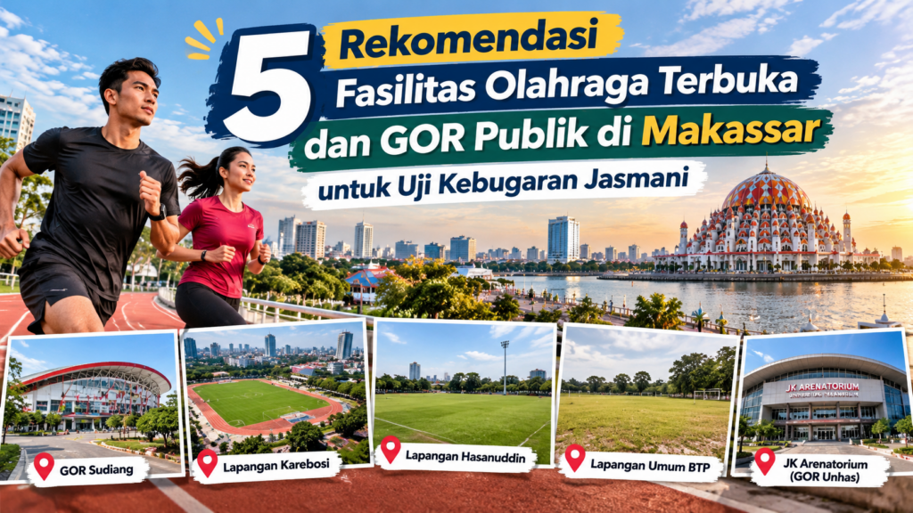 5 Rekomendasi Fasilitas Olahraga Terbuka dan GOR Publik di Makassar untuk Uji Kebugaran Jasmani
