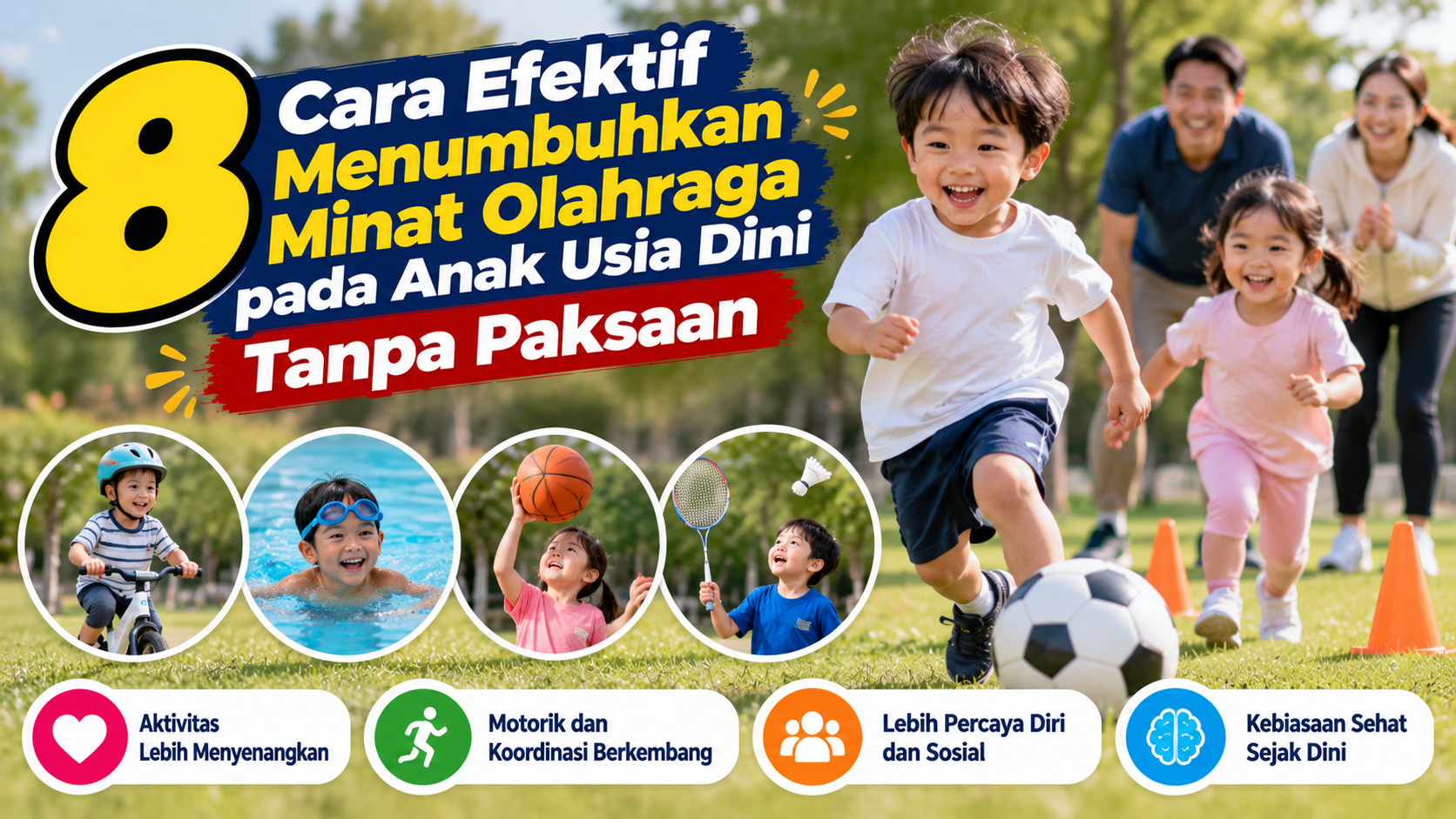 8 Cara Efektif Menumbuhkan Minat Olahraga pada Anak Usia Dini Tanpa Paksaan