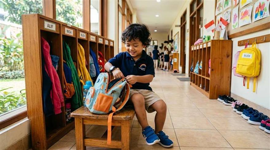 Aktivitas pembelajaran gerak kreatif dan permainan indoor siswa SD di ruang kelas