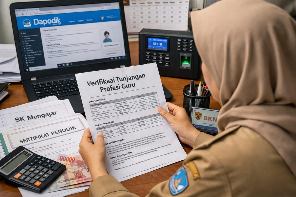 Ilustrasi perhitungan gaji pokok guru PJOK PPPK berdasarkan golongan dan masa kerja
